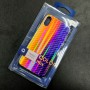 Чехол-накладка радужная в стиле карбон Color Mix для Apple iPhone X / iPhone XS, цвет 54