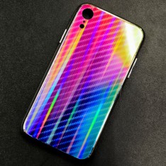Чехол-накладка радужная в стиле карбон Color Mix для Apple iPhone XR, цвет 46
