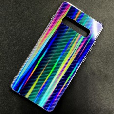 Чехол-накладка радужная в стиле карбон Color Mix для Samsung Galaxy S10 Plus, цвет 40