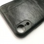 Чехол-накладка Shemax Leather TPU с имитацией кожи для iPhone XR, цвет черный
