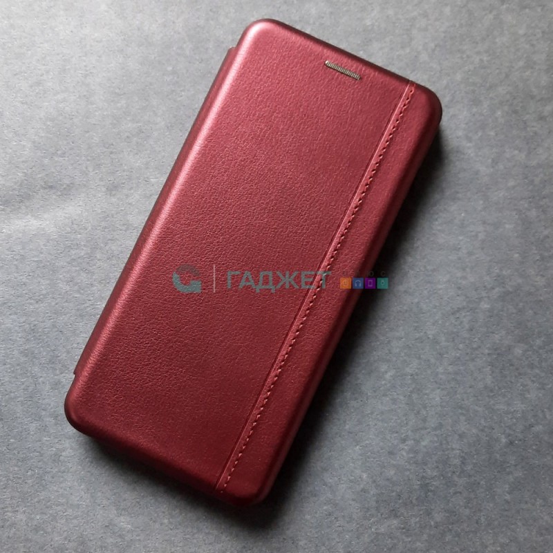 Чехол-книжка для телефона Xiaomi Redmi Note 9 Pro, Magnetic ver.2, цвет бордовый Чехол-книжка для телефона Xiaomi Redmi Note 9 Pro, Magnetic ver.2, цвет бордовый