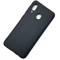 Чехол для Samsung Galaxy A30, силиконовый матовый (бампер), Matte TPU Cover, цвет чёрный