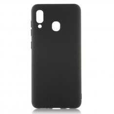 Чехол для Samsung Galaxy A40, силиконовый матовый бампер, Matte TPU Cover, цвет чёрный
