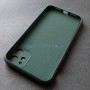 Силиконовый чехол для iPhone 11, темно-зеленый