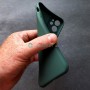 Силиконовый чехол для iPhone 11, темно-зеленый