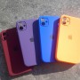 Чехол для телефона iPhone 11 Silicone Case, с квадратными гранями, оранжевый