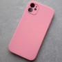 iPhone 11, Чехол Silicone Case прямые углы, розовый
