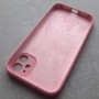iPhone 11, Чехол Silicone Case прямые углы, розовый