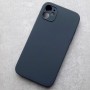 Чехол на Айфон 11, Silicone Case с прямыми гранями, графитовый