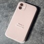 Силиконовый чехол для Айфон 11, Silicone Case, прямые углы, розовый песок