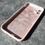 Силиконовый чехол для Айфон 11, Silicone Case, прямые углы, розовый песок