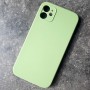 Чехол для смартфона iPhone 11, Silicone Case, прямые углы, светло-зеленый
