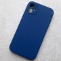 для iPhone 11, чехол Silicone Case, прямые углы, темно-синий