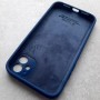 для iPhone 11, чехол Silicone Case, прямые углы, темно-синий