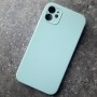 Чехол iPhone 11, Silicone Case, прямые углы, ментол