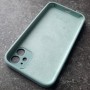 Чехол iPhone 11, Silicone Case, прямые углы, ментол