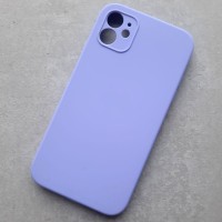 Apple iPhone 11, Silicone Case чехол, прямые углы, сирень