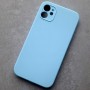 Чехол для Эпл Айфон 11, Silicone Case чехол, прямоугольный, бледно-голубой
