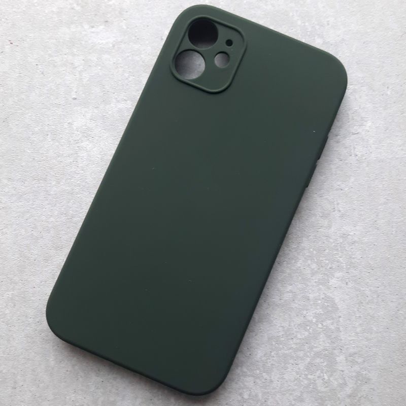 Для смартфона iPhone 11, Silicone Case чехол, прямоугольный, хаки Для смартфона iPhone 11, Silicone Case чехол, прямоугольный, хаки
