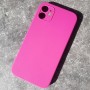 Чехол Silicone Case для iPhone 11, с квадратными гранями, вишня
