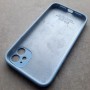 iPhone 11 силиконовый бампер Silicone Case, с квадратными гранями, голубой