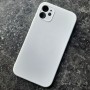 Чехол для телефона iPhone 11, Silicone Case, прямые углы, белый