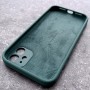 Чехол для iPhone 11 Silicone Case, квадратный, с логотипом, зеленый