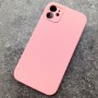 Чехол для iPhone 11 Silicone Case, квадратный, с логотипом, персиковый