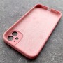 Чехол для iPhone 11 Silicone Case, квадратный, с логотипом, персиковый