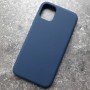 Чехол для Apple iPhone 11, Silicone Case, темно-синий матовый