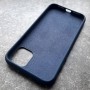 Чехол для Apple iPhone 11, Silicone Case, темно-синий матовый