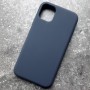Чехол для Apple iPhone 11, Silicone Case, темно-сине-серый матовый