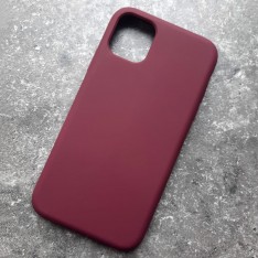 Чехол для Apple iPhone 11, Silicone Case, сливовый