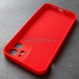 Силиконовый чехол для iPhone 12 / 12 Pro, красный