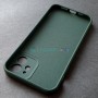 Силиконовый чехол для iPhone 12 / 12 Pro, темно-зеленый