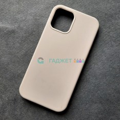 Чехол для iPhone 12 / 12 Pro, Silicone Case, без лого, цвет 10 - серо-бежевый