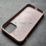 Чехол для iPhone 12 / 12 Pro, Silicone Case, без лого, цвет 7 - темно-бежевый