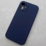 Чехол Silicone Case для iPhone 12, цвет темно-синий матовый (9JD)