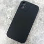 Чехол для iPhone 12 Silicone Case, с логотипом, черный