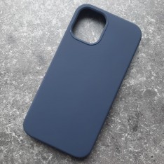Чехол для Apple iPhone 12 Mini, Silicone Case, темно-синий матовый