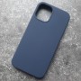 Чехол для Apple iPhone 12 Mini, Silicone Case, темно-синий матовый