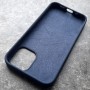 Чехол для Apple iPhone 12 Mini, Silicone Case, темно-синий матовый