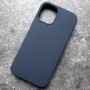 Чехол для Apple iPhone 12 Mini, Silicone Case, темно-сине-серый матовый