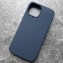Чехол для Apple iPhone 13 Mini, Silicone Case, темно-сине-серый матовый