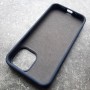 Чехол для Apple iPhone 13 Mini, Silicone Case, темно-сине-серый матовый