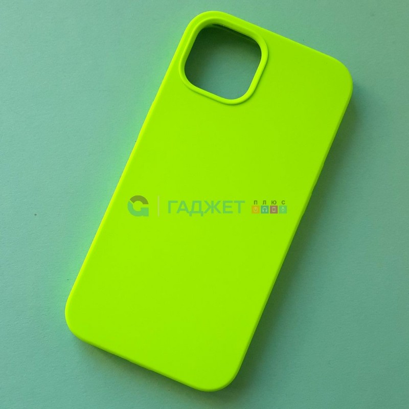 Чехол для iPhone 13, Silicone Case, цвет 60BR неоновый салатовый Чехол для iPhone 13, Silicone Case, цвет 60BR неоновый салатовый