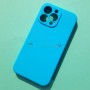 Чехол для iPhone 13 Pro, Silicone Case, цвет 16 яркий аквамарин