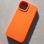 Чехол Silicone Case для iPhone 14, цвет оранжевый (11JD)