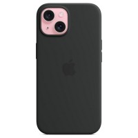 Чехол для iPhone 15 Silicone Case, с логотипом, черный