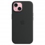 Чехол для iPhone 15 Silicone Case, с логотипом, черный